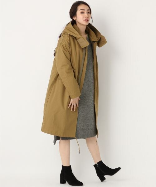 A part by（アパートバイ）の「DMP/3WAYモッズコート（ジャケット/アウター・ブラック/カーキ）」の5枚目の写真