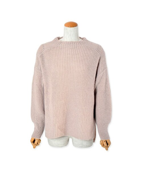 flower（フラワー）の「lazy knit top ～ﾚｲｼﾞｰﾆｯﾄﾄｯﾌﾟ（ニット/セーター・レディース・グレー/pink/navy・FREE）」の3枚目の写真