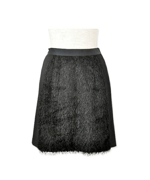 flower（フラワー）の「party shaggy skirt ～パーティシャギースカート（スカート・レディース・khaki/black/beige・FREE）」の2枚目の写真