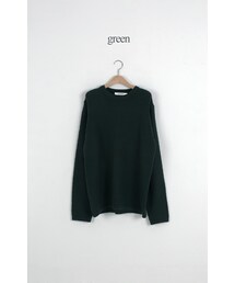 SINOWS | ボーイフレンドワッフルニット(ニット/セーター)