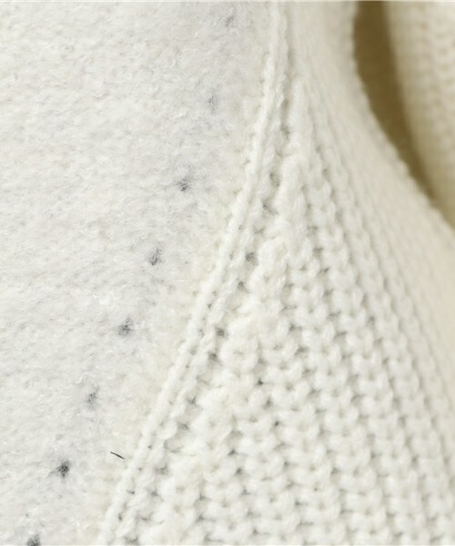 INTERPLANET（インタープラネット）の「ストレッチモヘア＋バルギーP/O（ニット/セーター・レディース・オフホワイト/ブラック/グレー・FREE）」の10枚目の写真