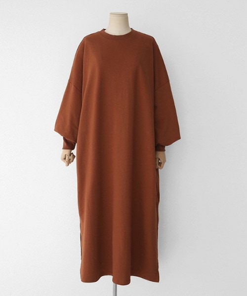 DHOLIC（ディーホリック）の「2TYPEオーバーシルエットスリットマキシワンピース（ワンピース・レディース・ストライプ/ブラック/グリーン/ブラウン・FREE）」の3枚目の写真