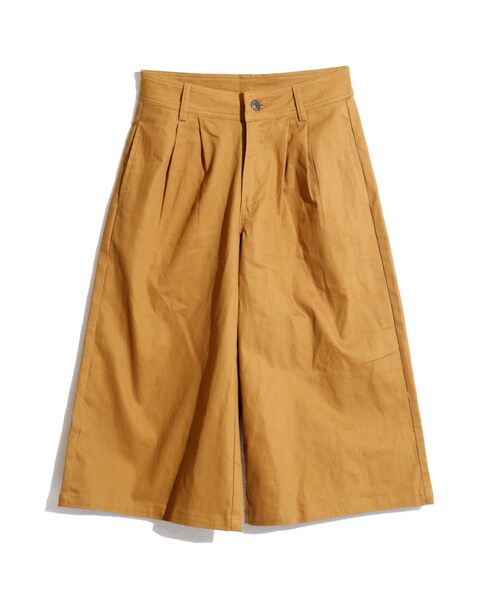 aimoha（アイモハ）の「コットンタックフレアパンツ（その他パンツ・レディース・ブラック/マスタード・M/S）」の2枚目の写真