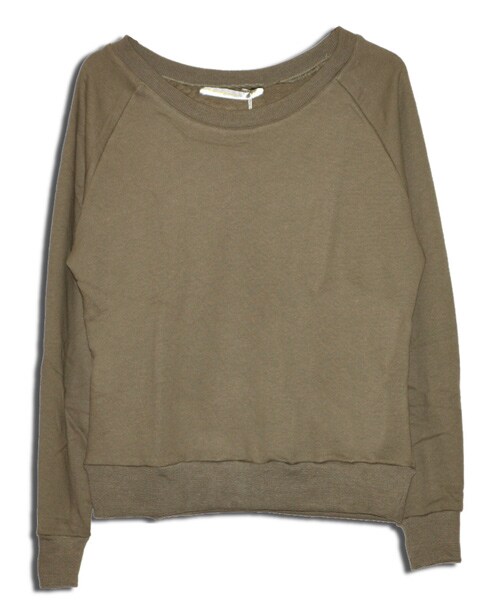 aimoha（アイモハ）の「ベーシックスウェットトップ（スウェット・レディース・ネイビー/ブラック/グレイ/カーキ・S）」の2枚目の写真