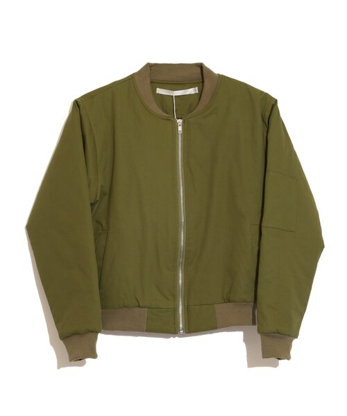 aimoha（アイモハ）の「中綿ショルダージップMA-1（ブルゾン・レディース・ブラック/ホワイト/カーキ・S）」の3枚目の写真