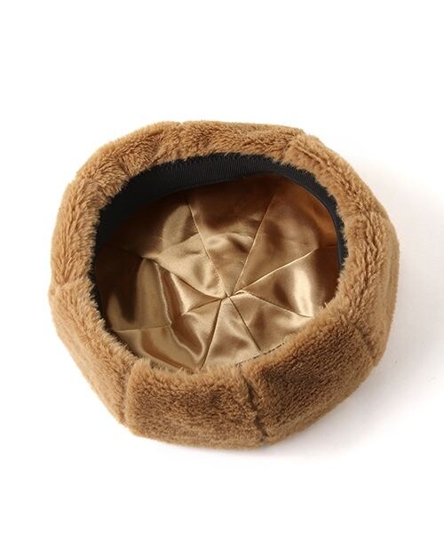 studio CLIP（スタディオクリップ）の「ファークリップ付きベレー帽（帽子・グレー/キャメル）」の4枚目の写真