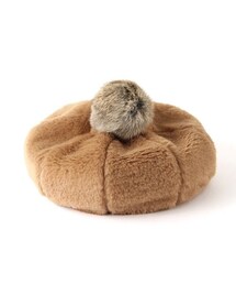 studio CLIP | ファークリップ付きベレー帽(帽子)