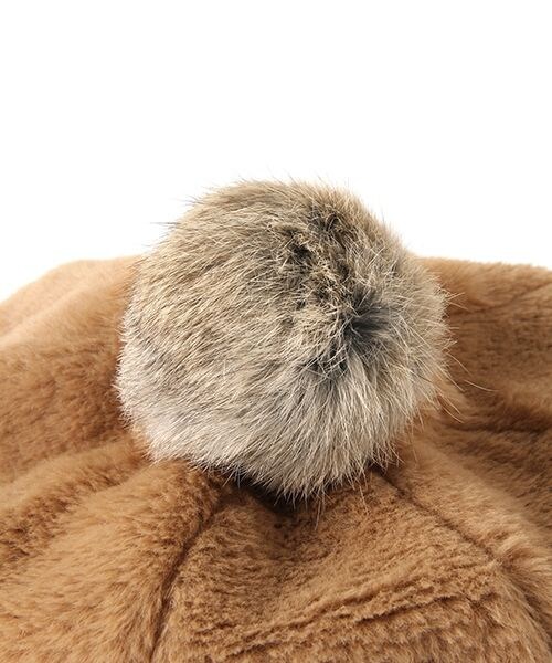 studio CLIP（スタディオクリップ）の「ファークリップ付きベレー帽（帽子・グレー/キャメル）」の6枚目の写真