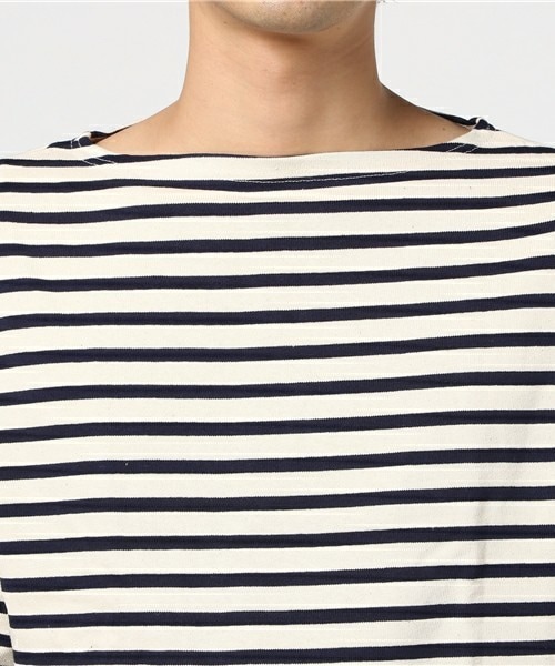 ORCIVAL(オーシバル)の「ORCIVAL バスクシャツ ♯B211(Tシャツ/カットソー・メンズ・ホワイト系その他/ネイビー・3/4/5)」の5枚目の写真