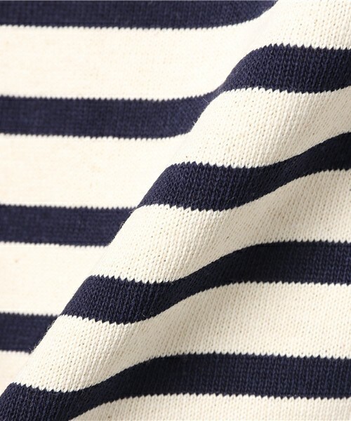 ORCIVAL(オーシバル)の「ORCIVAL バスクシャツ ♯B211(Tシャツ/カットソー・メンズ・ホワイト系その他/ネイビー・3/4/5)」の8枚目の写真