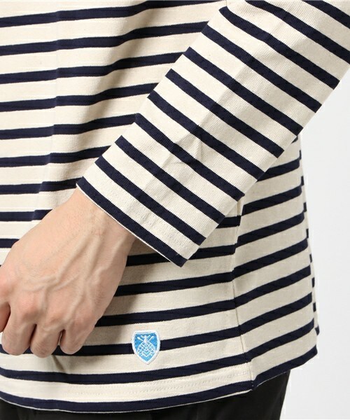 ORCIVAL(オーシバル)の「ORCIVAL バスクシャツ ♯B211(Tシャツ/カットソー・メンズ・ホワイト系その他/ネイビー・3/4/5)」の6枚目の写真