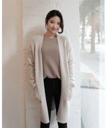FLYMODEL | シンプルビッグポケットオープンロングカーディガン(P0000QWG)(その他パンツ)