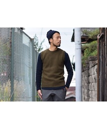 STORES.jp | 【完売御礼】Soglia  LANDNOAH  WOOL VEST KHAKI ラドナークルーネックベスト カーキ(ベスト)