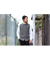 STORES.jp | 【ラスト1枚!】Soglia LANDNOAH WOOL VEST GRY ラドナークルーネックベスト グレー(ニット/セーター)
