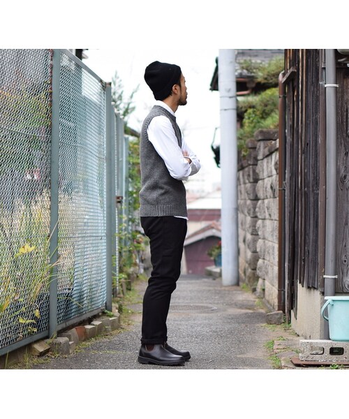 STORES.jp（ストアーズドットジェーピー）の「Soglia  LANDNOAH  WOOL VEST GRY ラドナークルーネックベスト グレー（ニット/セーター・メンズ・その他）」の3枚目の写真