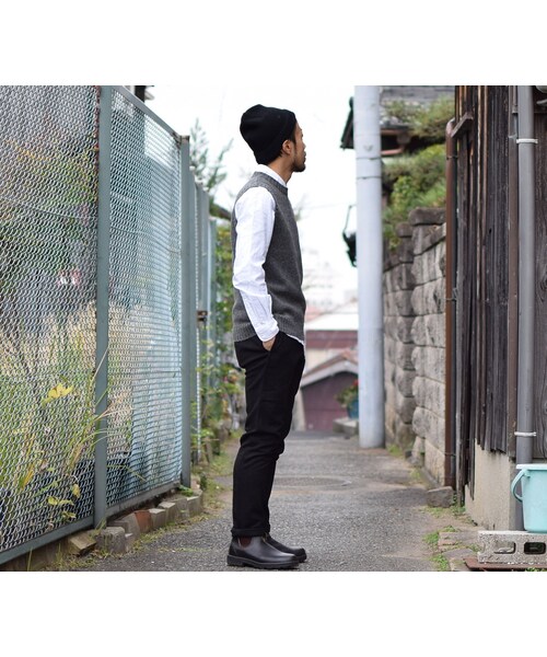 STORES.jp（ストアーズドットジェーピー）の「Soglia  LANDNOAH  WOOL VEST GRY ラドナークルーネックベスト グレー（ニット/セーター・メンズ・その他）」の4枚目の写真