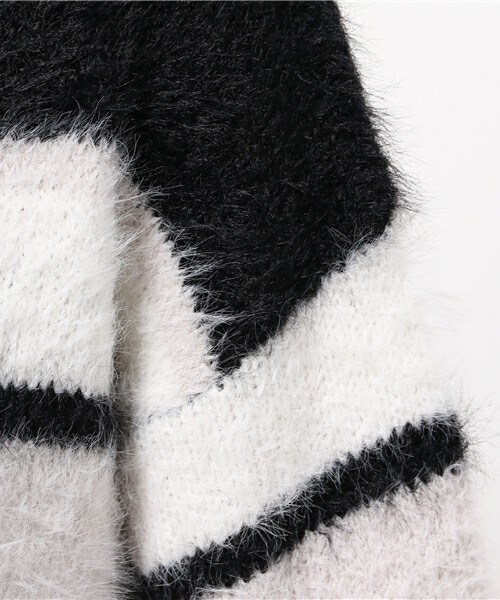 archives（アルシーヴ）の「テンタッチマルチボーダープルオーバー（ニット/セーター・レディース・オフホワイト/ブラック/グレー・MEDIUM）」の10枚目の写真