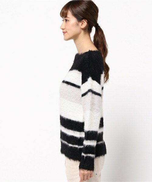 archives（アルシーヴ）の「テンタッチマルチボーダープルオーバー（ニット/セーター・レディース・オフホワイト/ブラック/グレー・MEDIUM）」の5枚目の写真