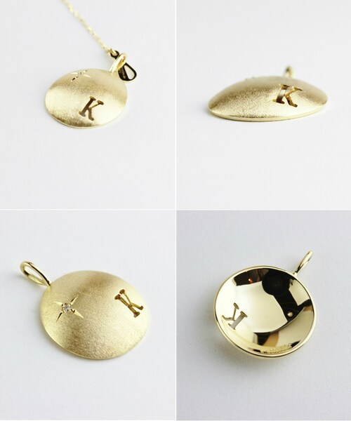 pinacoteca(ピナコテーカ)の「ピナコテーカ 672 フルムーン 満月 イニシャル チャーム(チャーム・レディース・ゴールド・Free)」の4枚目の写真