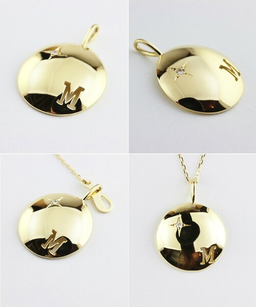 pinacoteca(ピナコテーカ)の「ピナコテーカ 672 フルムーン 満月 イニシャル チャーム(チャーム・レディース・ゴールド・Free)」の7枚目の写真