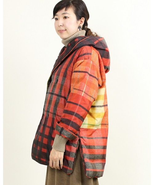 45R（フォーティファイブアール）の「ナイロンダウンチェックコート