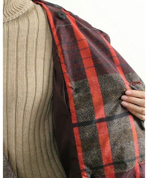 45R（フォーティファイブアール）の「ナイロンダウンチェックコート