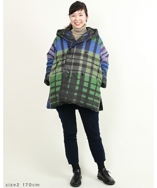 45R（フォーティファイブアール）の「ナイロンダウンチェックコート