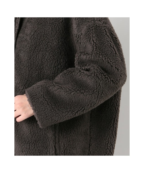 JOURNAL STANDARD（ジャーナルスタンダード）の「ボアノーカラーコート（ジャケット/アウター・ベージュ/カーキ・フリー）」の9枚目の写真