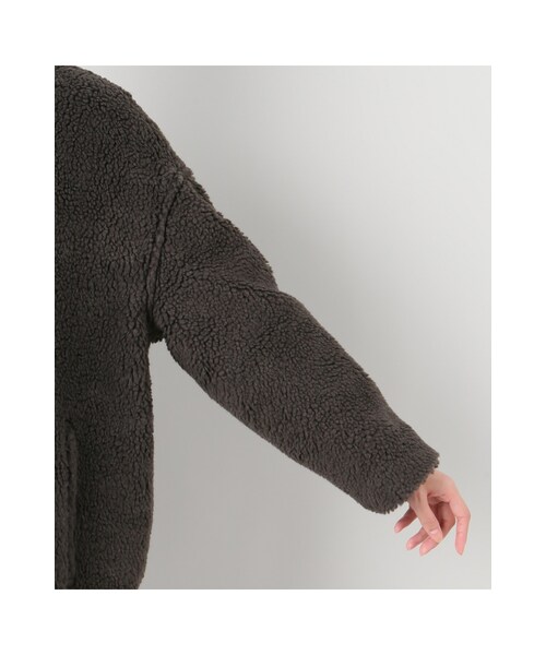 JOURNAL STANDARD（ジャーナルスタンダード）の「ボアノーカラーコート（ジャケット/アウター・ベージュ/カーキ・フリー）」の10枚目の写真