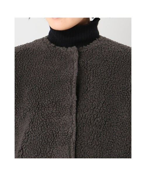 JOURNAL STANDARD（ジャーナルスタンダード）の「ボアノーカラーコート（ジャケット/アウター・ベージュ/カーキ・フリー）」の7枚目の写真