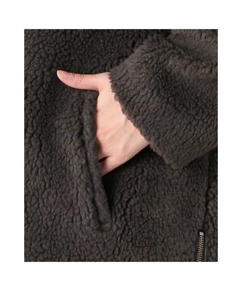 JOURNAL STANDARD（ジャーナルスタンダード）の「ボアノーカラーコート（ジャケット/アウター・ベージュ/カーキ・フリー）」の11枚目の写真