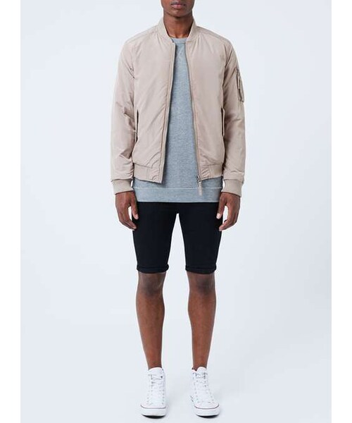 TOPMAN（トップマン）の「Stone Padded MA1 Bomber Jacket（テーラードジャケット・メンズ・Gray・M/XXL）」の4枚目の写真