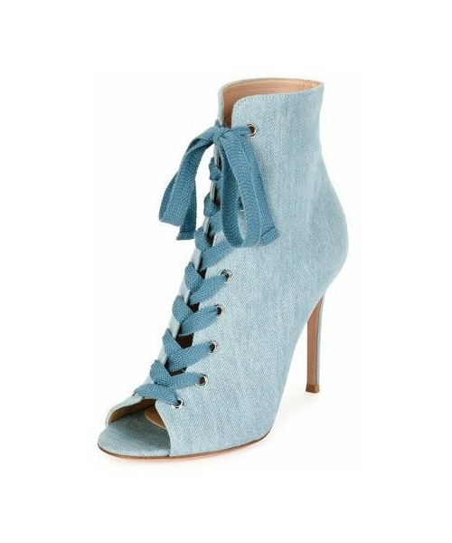 gianvito rossi denim booties
