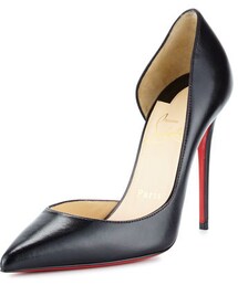 Christian Louboutin | Christian Louboutin Iriza Half-d'Orsay 100mm Red Sole Pump, Black(パンプス)