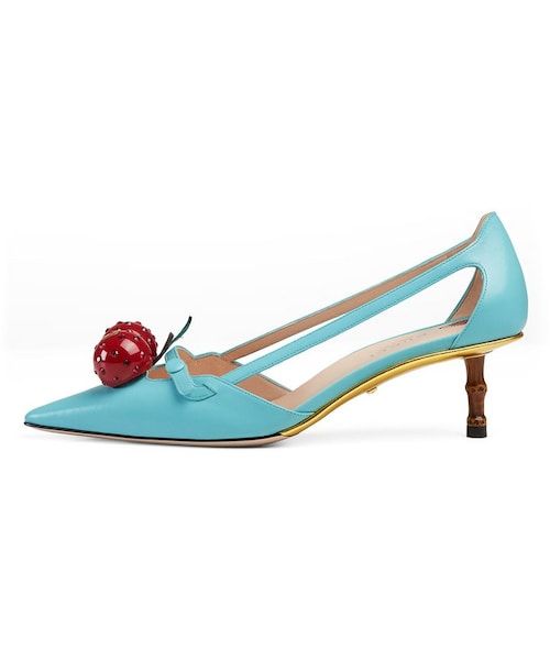 GUCCI（グッチ）の「Gucci Unia Cherry Leather 45mm Pump（パンプス