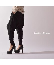 Quodua◆Elaque | "Twist" Sarrouel Pants/Trousers / Black(その他パンツ)