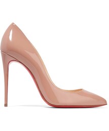 Christian Louboutin | Christian Louboutin - Pigalle Follies 100 Patent-leather Pumps - Beige(パンプス)