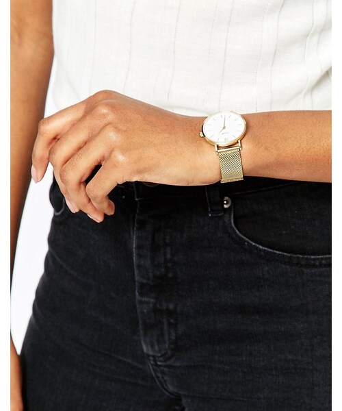 CLUSE（クルース）の「Cluse Minuit Gold Mesh Watch CL30010（アナログ腕時計・レディース・Gold・One Size）」の3枚目の写真