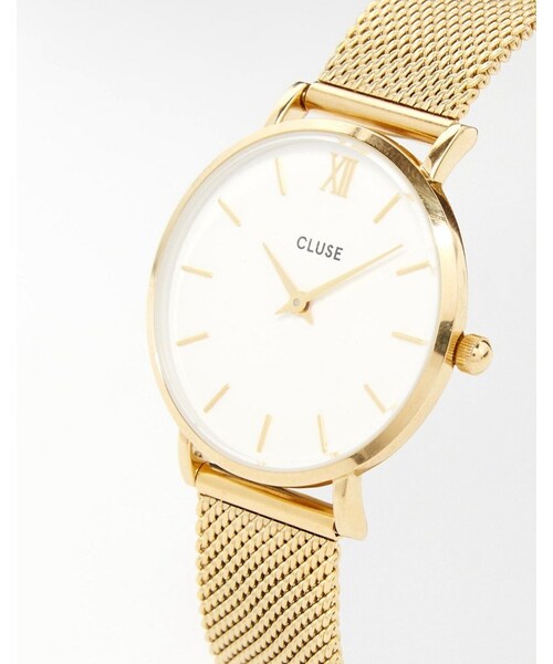 CLUSE（クルース）の「Cluse Minuit Gold Mesh Watch CL30010（アナログ腕時計・レディース・Gold・One Size）」の2枚目の写真