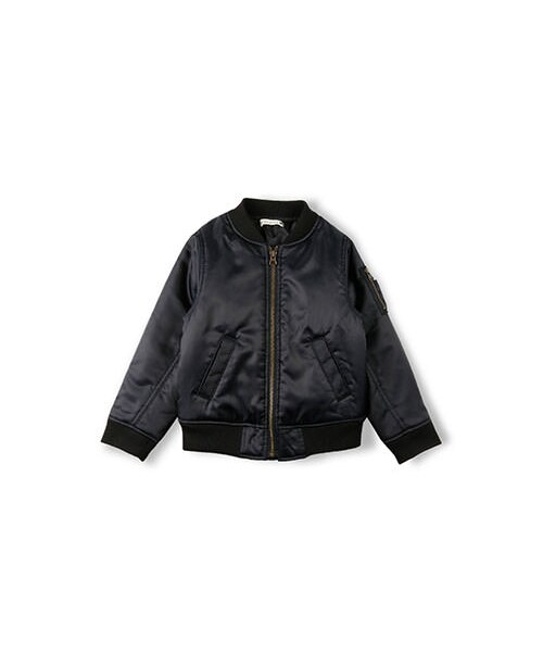 BRANSHES（ブランシェス）の「MA-1中綿ブルゾン（ブルゾン・キッズ・カーキ/ブラック・90～150）」の2枚目の写真