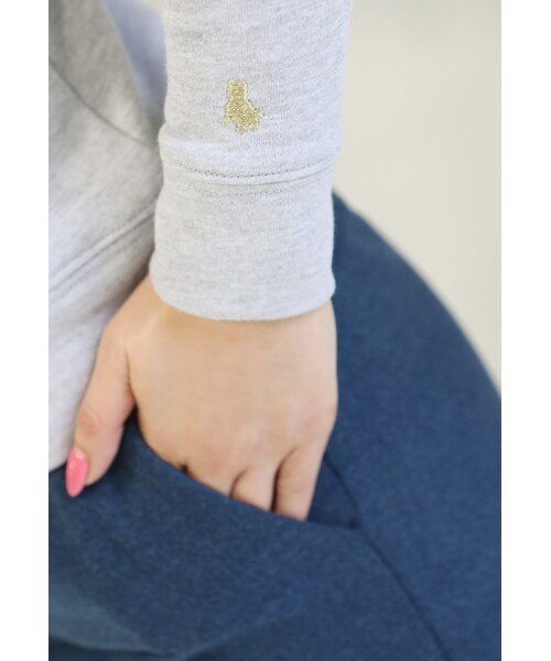 Rocotta by MOERY（ロコッタ）の「Rocotta(ロコッタ) シンプルパーカー（パーカー・レディース・ホワイト/グレー/ネイビー・FREE）」の10枚目の写真