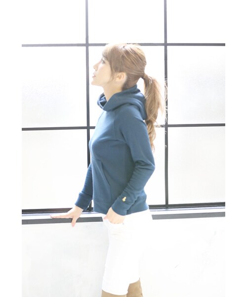 Rocotta by MOERY（ロコッタ）の「Rocotta(ロコッタ) シンプルパーカー（パーカー・レディース・ホワイト/グレー/ネイビー・FREE）」の14枚目の写真