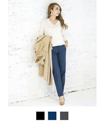 Rocotta by MOERY | Rocotta(ロコッタ) カシミアタッチセンタープレスパンツ(スラックス)