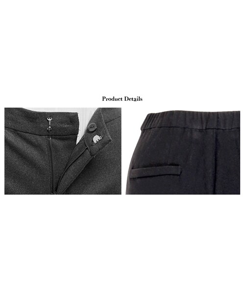 Rocotta by MOERY(ロコッタ)の「Rocotta(ロコッタ) カシミアタッチセンタープレスパンツ(スラックス・レディース・グレー/ブラック/ネイビーブルー・S/M)」の7枚目の写真