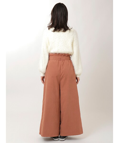 w closet（ダブルクローゼット）の「ベルト付きタック入りワイドパンツ（パンツ・レディース・ピンクブラウン/カーキ/ブラック・FREE）」の6枚目の写真