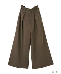 w closet | ベルト付きタック入りワイドパンツ(パンツ)