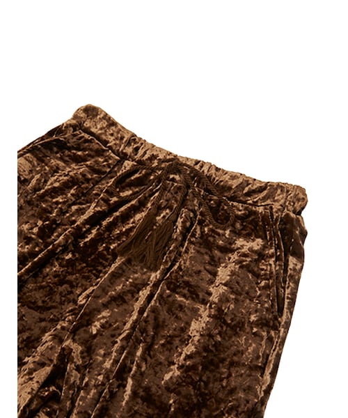 w closet（ダブルクローゼット）の「クラッシュベロアイージーパンツ（パンツ・レディース・ピンク/Dベージュ/ブラック・FREE）」の7枚目の写真