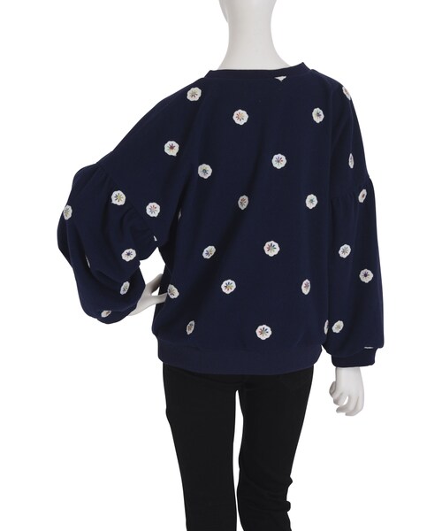 merry jenny(メリージェニー)の「おはな刺繍プルオーバー(トップス・レディース・ピンク/ネイビー・F)」の7枚目の写真