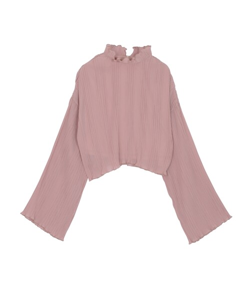 merry jenny(メリージェニー)の「プリーツフリルブラウス(トップス・レディース・ブラック/ピンク/グリーン・F)」の3枚目の写真