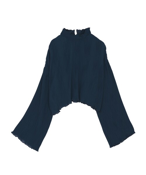 merry jenny(メリージェニー)の「プリーツフリルブラウス(トップス・レディース・ブラック/ピンク/グリーン・F)」の2枚目の写真